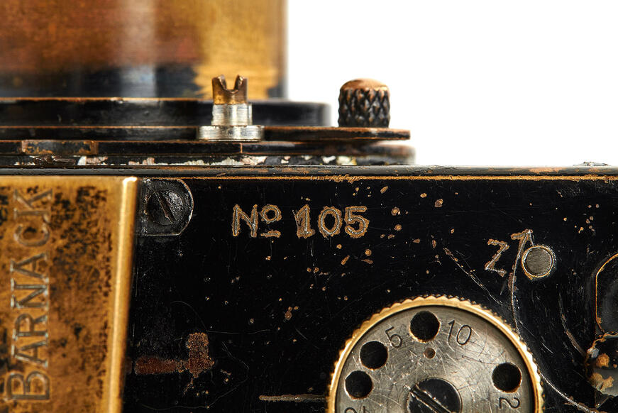 Oberseite der Leica 0-Serie No. 105 (Foto: Leica Camera AG)